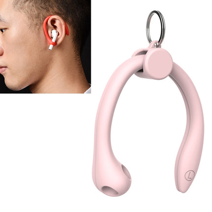 For AirPods 1 / 2 / AirPods Pro / Huawei FreeBuds 3 Wireless Earphones Silicone Anti-lost Lanyard Ear Hook(Pink)-garmade.com