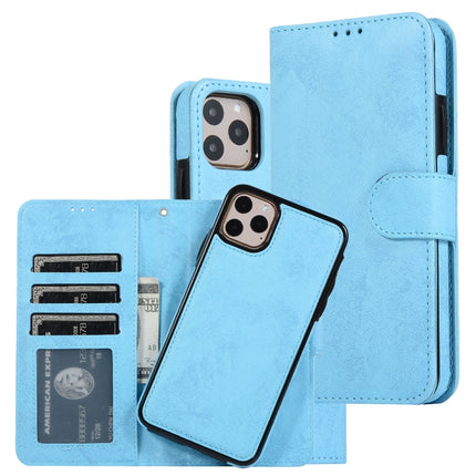 For iPhone 11 Pro KLT888-2 Retro 2 in 1 Detachable Magnetic Horizontal Flip TPU + PU Leather Case with Holder & Card Slots & Photo Frame & Wallet(Sky Blue)-garmade.com