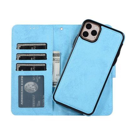 For iPhone 11 Pro KLT888-2 Retro 2 in 1 Detachable Magnetic Horizontal Flip TPU + PU Leather Case with Holder & Card Slots & Photo Frame & Wallet(Sky Blue)-garmade.com