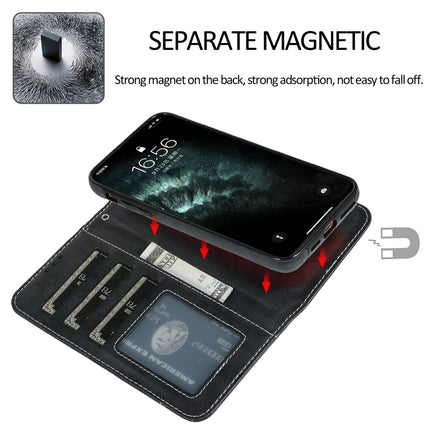 For iPhone 11 Pro KLT888-2 Retro 2 in 1 Detachable Magnetic Horizontal Flip TPU + PU Leather Case with Holder & Card Slots & Photo Frame & Wallet(Black)-garmade.com