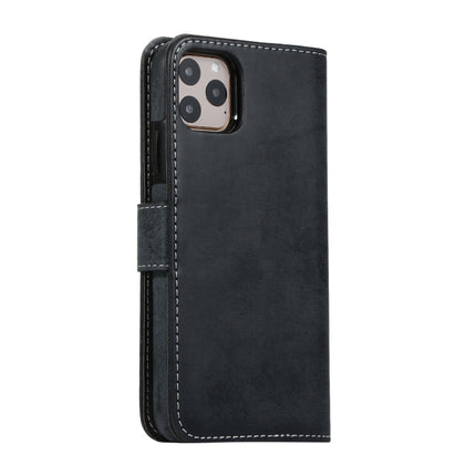 For iPhone 11 Pro Max KLT888-2 Retro 2 in 1 Detachable Magnetic Horizontal Flip TPU + PU Leather Case with Holder & Card Slots & Photo Frame & Wallet(Black)-garmade.com
