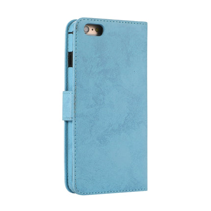 For iPhone 6 KLT888-2 Retro 2 in 1 Detachable Magnetic Horizontal Flip TPU + PU Leather Case with Holder & Card Slots & Photo Frame & Wallet(Sky Blue)-garmade.com