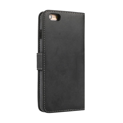 For iPhone 6 KLT888-2 Retro 2 in 1 Detachable Magnetic Horizontal Flip TPU + PU Leather Case with Holder & Card Slots & Photo Frame & Wallet(Black)-garmade.com