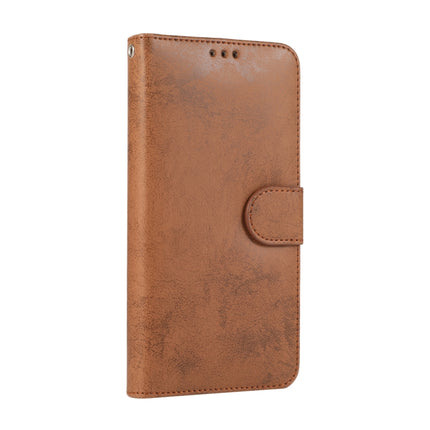 For iPhone XS / X KLT888-2 Retro 2 in 1 Detachable Magnetic Horizontal Flip TPU + PU Leather Case with Holder & Card Slots & Photo Frame & Wallet(Brown)-garmade.com