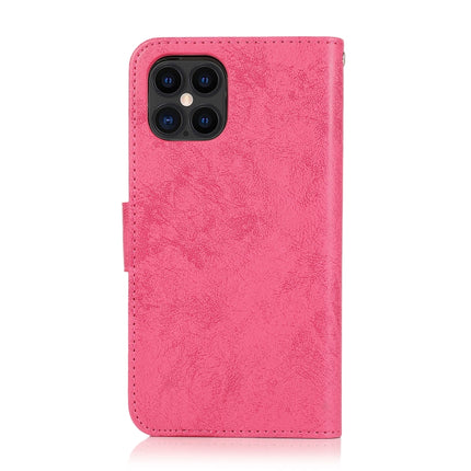 KLT888-2 Retro 2 in 1 Detachable Magnetic Horizontal Flip TPU + PU Leather Case with Holder & Card Slots & Photo Frame & Wallet(Rose Red)-garmade.com