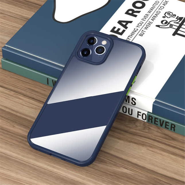 For iPhone 12 / 12 Pro ROCK Guard Pro Series Shockproof TPU + PC Protective Case(Blue)-garmade.com