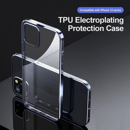 For iPhone 12 Pro Max ROCK Shockproof Electroplating TPU Protective Case(Blue)-garmade.com