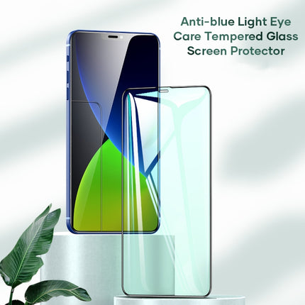 For iPhone 12 Pro Max ROCK 2.5D Green Light Eye Protection Anti-blue Light Full Screen Tempered Glass Film-garmade.com