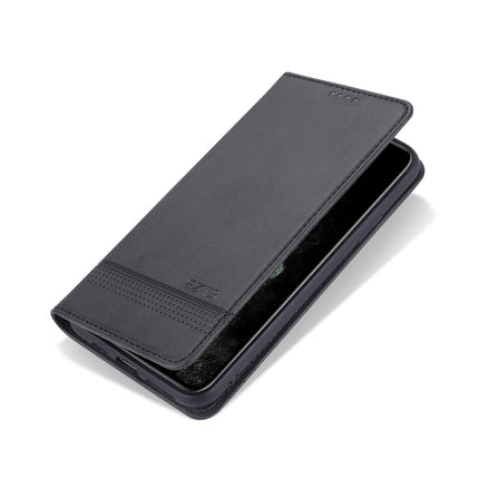 For iPhone 12 Pro Max AZNS Magnetic Calf Texture Horizontal Flip Leather Case with Card Slots & Holder & Wallet(Black)-garmade.com