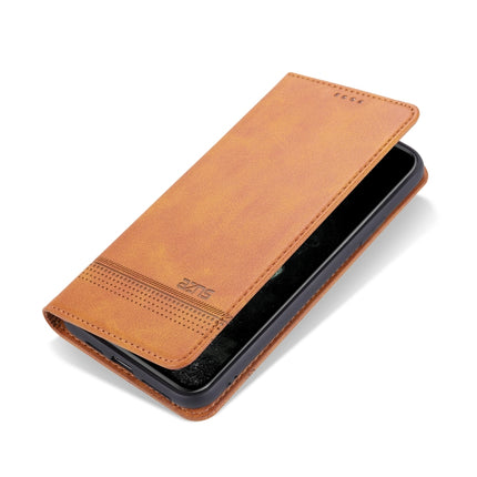 For iPhone 11 Pro Max AZNS Magnetic Calf Texture Horizontal Flip Leather Case with Card Slots & Holder & Wallet(Light Brown)-garmade.com