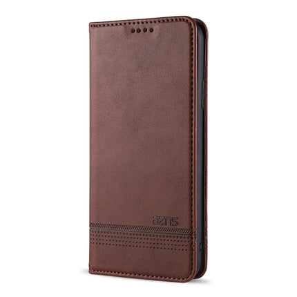For iPhone 11 Pro AZNS Magnetic Calf Texture Horizontal Flip Leather Case with Card Slots & Holder & Wallet(Dark Brown)-garmade.com