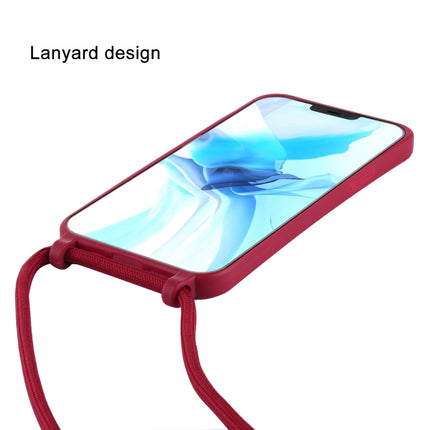 For iPhone 12 / 12 Pro Candy Colors TPU Protective Case with Lanyard(Black)-garmade.com