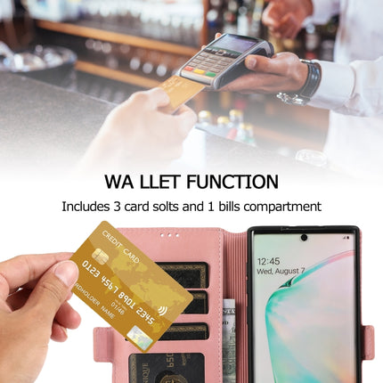 For Samsung Galaxy Note 10 Retro Magnetic Closing Clasp Horizontal Flip Leather Case with Holder & Card Slots & Photo Frame & Wallet(Rose Gold)-garmade.com