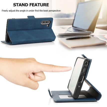 For Samsung Galaxy Note 10 Retro Magnetic Closing Clasp Horizontal Flip Leather Case with Holder & Card Slots & Photo Frame & Wallet(Navy Blue)-garmade.com