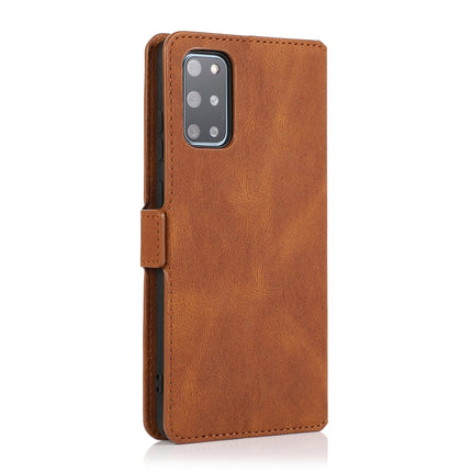 For Samsung Galaxy S20 Plus 5G Retro Magnetic Closing Clasp Horizontal Flip Leather Case with Holder & Card Slots & Photo Frame & Wallet(Brown)-garmade.com