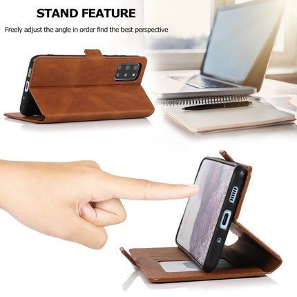 For Samsung Galaxy S20 Plus 5G Retro Magnetic Closing Clasp Horizontal Flip Leather Case with Holder & Card Slots & Photo Frame & Wallet(Brown)-garmade.com