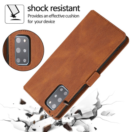 For Samsung Galaxy S20 Plus 5G Retro Magnetic Closing Clasp Horizontal Flip Leather Case with Holder & Card Slots & Photo Frame & Wallet(Brown)-garmade.com