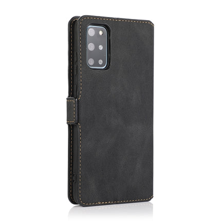 For Samsung Galaxy S20 Plus 5G Retro Magnetic Closing Clasp Horizontal Flip Leather Case with Holder & Card Slots & Photo Frame & Wallet(Black)-garmade.com