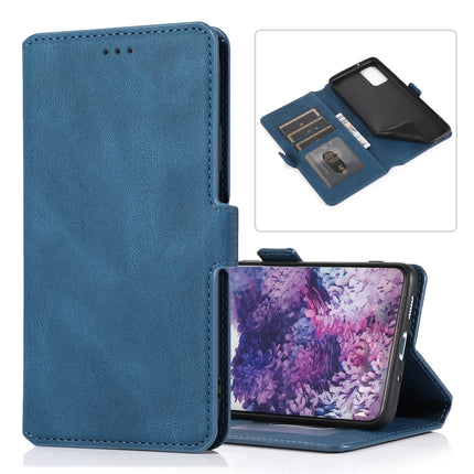 For Samsung Galaxy S20 Plus 5G Retro Magnetic Closing Clasp Horizontal Flip Leather Case with Holder & Card Slots & Photo Frame & Wallet(Navy Blue)-garmade.com