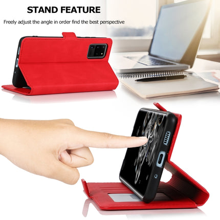 For Samsung Galaxy S20 Ultra 5G Retro Magnetic Closing Clasp Horizontal Flip Leather Case with Holder & Card Slots & Photo Frame & Wallet(Red)-garmade.com
