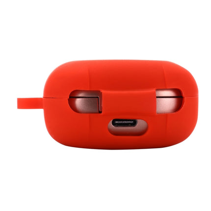 Anti-fall Silicone Earphone Protective Case with Hook For Samsung Galaxy Buds Live/ Buds2 / Buds Pro / Buds2 Pro (Red)-garmade.com