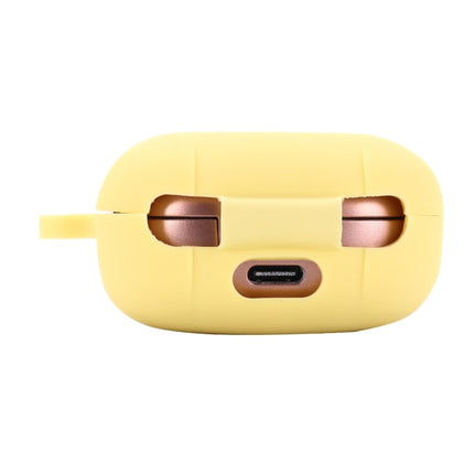 Anti-fall Silicone Earphone Protective Case with Hook For Samsung Galaxy Buds Live/ Buds2 / Buds Pro / Buds2 Pro (Yellow)-garmade.com