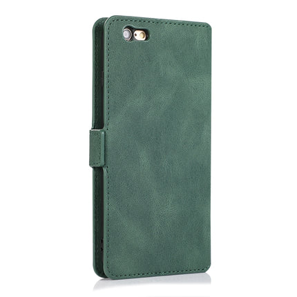 For iPhone 6 Retro Magnetic Closing Clasp Horizontal Flip Leather Case with Holder & Card Slots & Photo Frame & Wallet(Green)-garmade.com