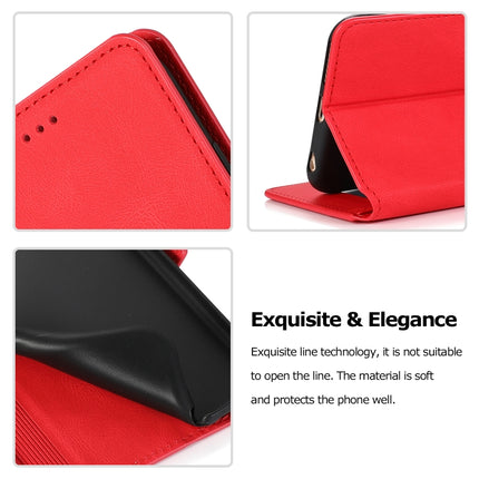 For iPhone 6 Retro Magnetic Closing Clasp Horizontal Flip Leather Case with Holder & Card Slots & Photo Frame & Wallet(Red)-garmade.com