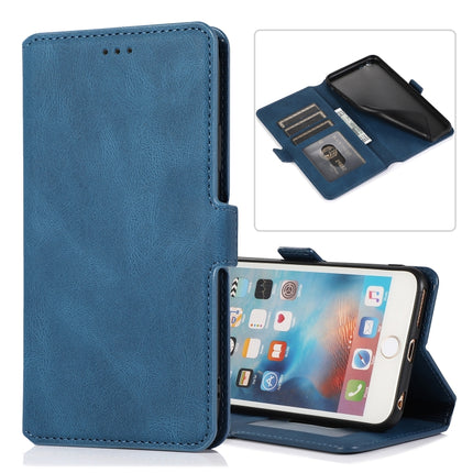 For iPhone 6 Retro Magnetic Closing Clasp Horizontal Flip Leather Case with Holder & Card Slots & Photo Frame & Wallet(Navy Blue)-garmade.com