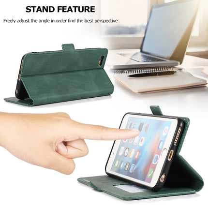 For iPhone 6 Plus Retro Magnetic Closing Clasp Horizontal Flip Leather Case with Holder & Card Slots & Photo Frame & Wallet(Green)-garmade.com