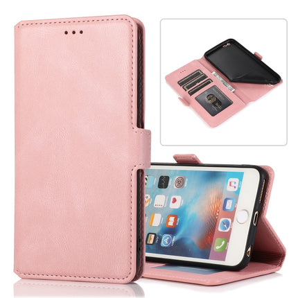 For iPhone 6 Plus Retro Magnetic Closing Clasp Horizontal Flip Leather Case with Holder & Card Slots & Photo Frame & Wallet(Rose Gold)-garmade.com