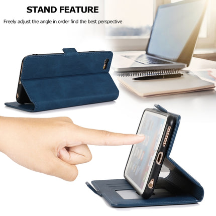 For iPhone 6 Plus Retro Magnetic Closing Clasp Horizontal Flip Leather Case with Holder & Card Slots & Photo Frame & Wallet(Navy Blue)-garmade.com