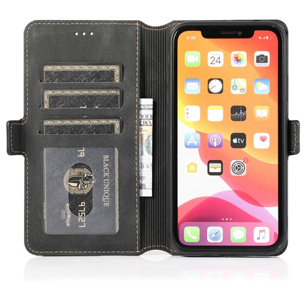 For iPhone 11 Retro Magnetic Closing Clasp Horizontal Flip Leather Case with Holder & Card Slots & Photo Frame & Wallet(Black)-garmade.com
