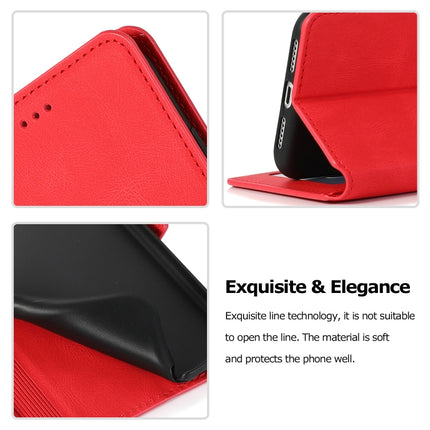 For iPhone 11 Retro Magnetic Closing Clasp Horizontal Flip Leather Case with Holder & Card Slots & Photo Frame & Wallet(Red)-garmade.com