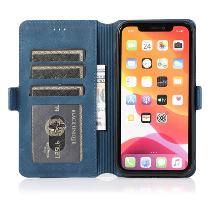 For iPhone 11 Retro Magnetic Closing Clasp Horizontal Flip Leather Case with Holder & Card Slots & Photo Frame & Wallet(Navy Blue)-garmade.com