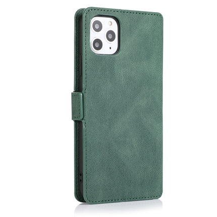 For iPhone 11 Pro Retro Magnetic Closing Clasp Horizontal Flip Leather Case with Holder & Card Slots & Photo Frame & Wallet(Green)-garmade.com