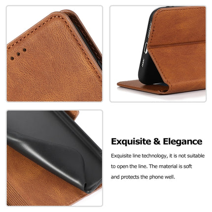 For iPhone 11 Pro Retro Magnetic Closing Clasp Horizontal Flip Leather Case with Holder & Card Slots & Photo Frame & Wallet(Brown)-garmade.com