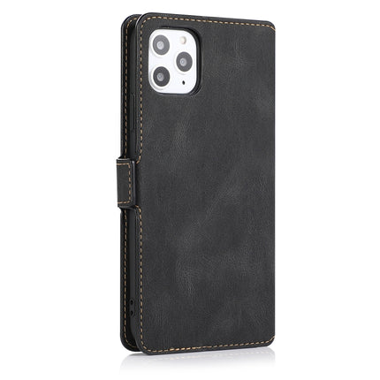 For iPhone 11 Pro Retro Magnetic Closing Clasp Horizontal Flip Leather Case with Holder & Card Slots & Photo Frame & Wallet(Black)-garmade.com