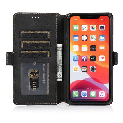 For iPhone 11 Pro Retro Magnetic Closing Clasp Horizontal Flip Leather Case with Holder & Card Slots & Photo Frame & Wallet(Black)-garmade.com
