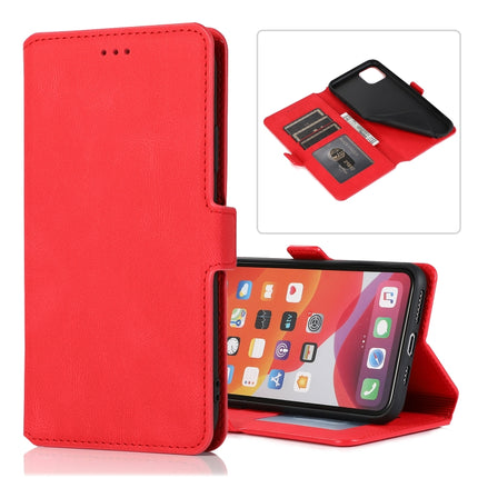 For iPhone 11 Pro Retro Magnetic Closing Clasp Horizontal Flip Leather Case with Holder & Card Slots & Photo Frame & Wallet(Red)-garmade.com
