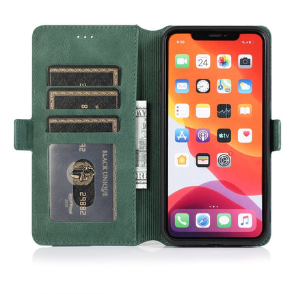For iPhone 11 Pro Max Retro Magnetic Closing Clasp Horizontal Flip Leather Case with Holder & Card Slots & Photo Frame & Wallet(Green)-garmade.com