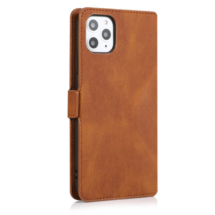 For iPhone 11 Pro Max Retro Magnetic Closing Clasp Horizontal Flip Leather Case with Holder & Card Slots & Photo Frame & Wallet(Brown)-garmade.com