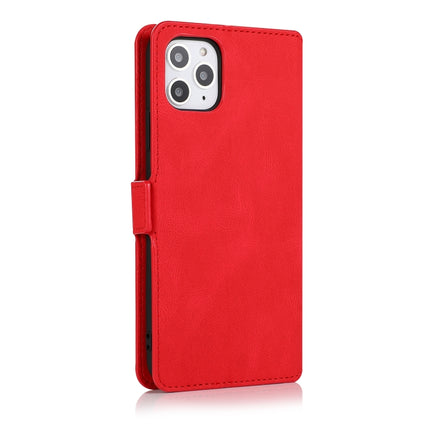 For iPhone 11 Pro Max Retro Magnetic Closing Clasp Horizontal Flip Leather Case with Holder & Card Slots & Photo Frame & Wallet(Red)-garmade.com