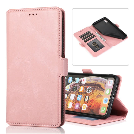 For iPhone XS / X Retro Magnetic Closing Clasp Horizontal Flip Leather Case with Holder & Card Slots & Photo Frame & Wallet(Rose Gold)-garmade.com