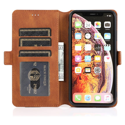 For iPhone XS / X Retro Magnetic Closing Clasp Horizontal Flip Leather Case with Holder & Card Slots & Photo Frame & Wallet(Brown)-garmade.com