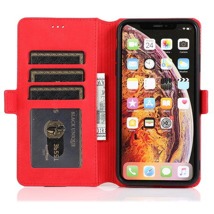 For iPhone XS / X Retro Magnetic Closing Clasp Horizontal Flip Leather Case with Holder & Card Slots & Photo Frame & Wallet(Red)-garmade.com