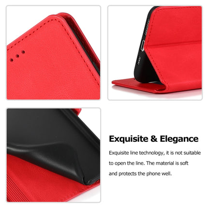 For iPhone XS / X Retro Magnetic Closing Clasp Horizontal Flip Leather Case with Holder & Card Slots & Photo Frame & Wallet(Red)-garmade.com