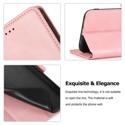 For iPhone XR Retro Magnetic Closing Clasp Horizontal Flip Leather Case with Holder & Card Slots & Photo Frame & Wallet(Rose Gold)-garmade.com