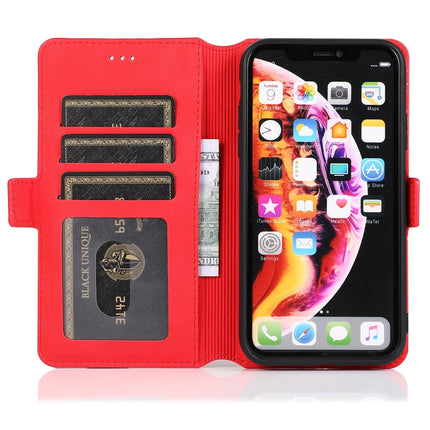 For iPhone XR Retro Magnetic Closing Clasp Horizontal Flip Leather Case with Holder & Card Slots & Photo Frame & Wallet(Red)-garmade.com