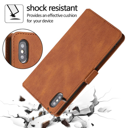 For iPhone XS Max Retro Magnetic Closing Clasp Horizontal Flip Leather Case with Holder & Card Slots & Photo Frame & Wallet(Brown)-garmade.com